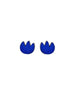 Tulip Handpainted Wooden Studs in Blue Wood