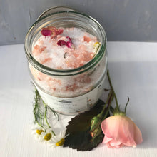 Rose and chamomile bath salts