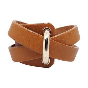 Arch Leather Bracelet - Sand