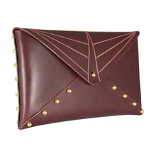 Etched Envelope Clutch - Merlot