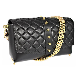 Quilted Crossbody Bag - Black