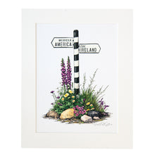 America - Ireland Road Sign Print