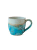Turquoise & Cream Ceramic Espresso Mug
