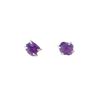 Raw Amethyst Earrings