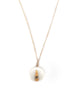 Gold Fern Necklace in White