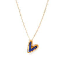 'Something Blue' - Wedgewood Blue And Gold Heart Necklace