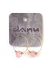 Pink Krobo Bead Glass Hoops