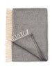 Cashmere Throw Grey Herringbone