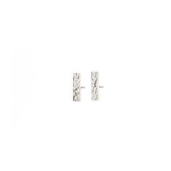 Metal & Lace Sterling Silver Stud Earrings