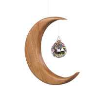 Artwood | Beech Medium Moon Suncatcher | Crystal Sphere
