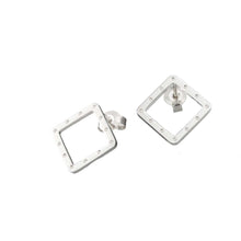 Sterling Silver I Am Dreaming - Square Stud Earrings