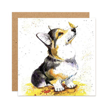 Corgi Puppy Watercolour Greeting Card