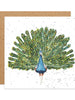Peacock Watercolour Greeting Card
