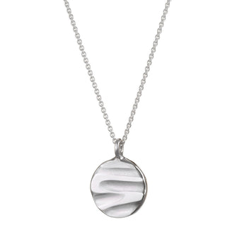 Grand Soft Day Silver Disc Necklace